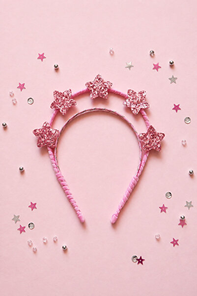 Minia Concept Kids Sugar Pink Sparkle Double Layer Glitter Starry Queen Crown