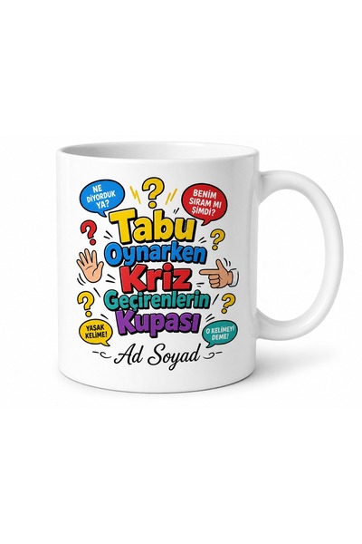 Tupya Gift Tabu Oynarken Anlatamayanlara Yasak Kelime Kriz Geçiren Kupa Bardak Hediye