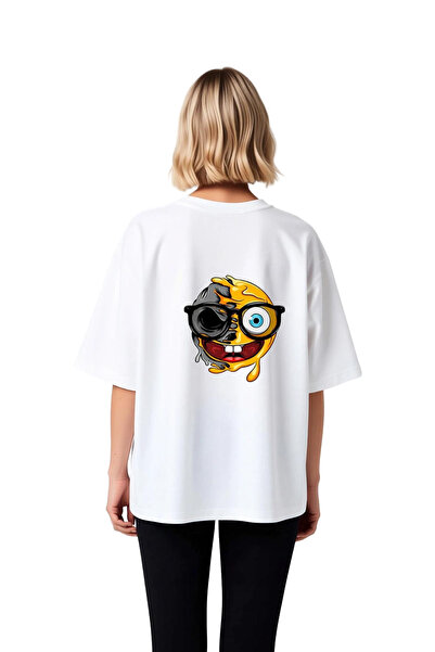 PayBuy Melting Face - Artistic Visual Game Printed Women's Oversize T-Shirt