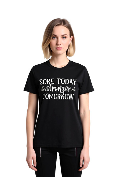 PayBuy Women's Motivational Printed Short Sleeve T-Shirt Training Sports Casu...