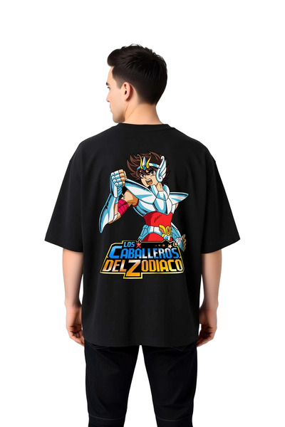 PayBuy Zodiac Knights Anime Design Printed Men's Oversize T-Shirt
