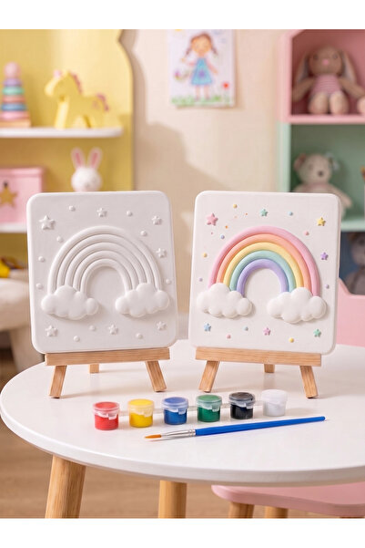 Tabdiko 15x15 Gökkuşağı Taş Boyama Seti – Çocuk ve Yetişkin Hobi Kiti