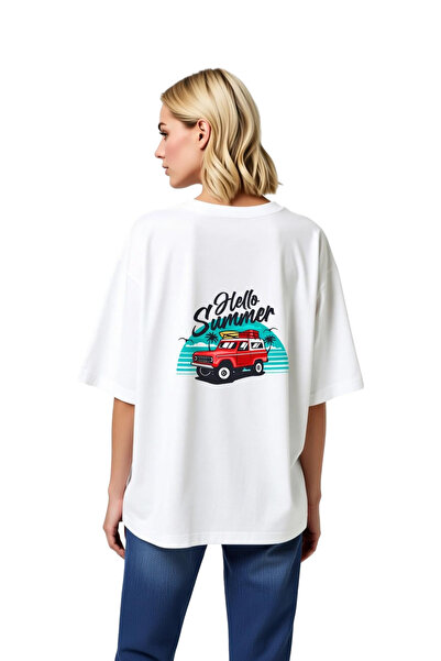 PayBuy Women's Oversize Graphic Printed T-Shirt Summer Vacation Themed Relaxe...