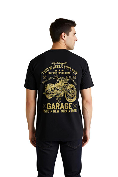PayBuy Muška majica sa printom motocikla, 100% pamuk, retro stil, opušten kro...