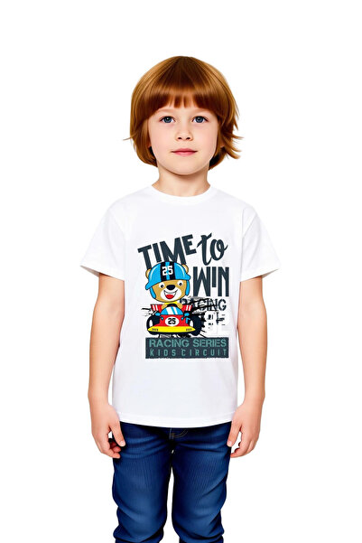 PayBuy Children's Racing Themed Graphic Printed Short Sleeve T-Shirt with Win...