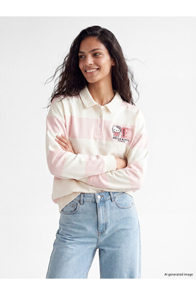 LC Waikiki Sparkling Choices from Shining Store Women's Sweatshirt with Turn-...