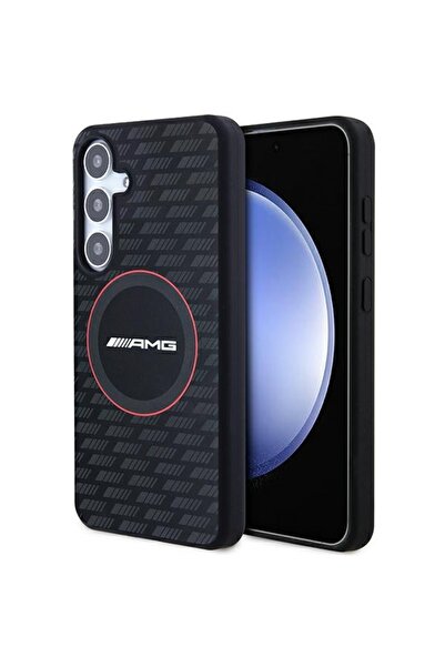 MERCEDES AMG AMHMS24M23SMRK S24+ S926 μαύρη σκληρή θήκη σιλικόνης με σχέδιο α...
