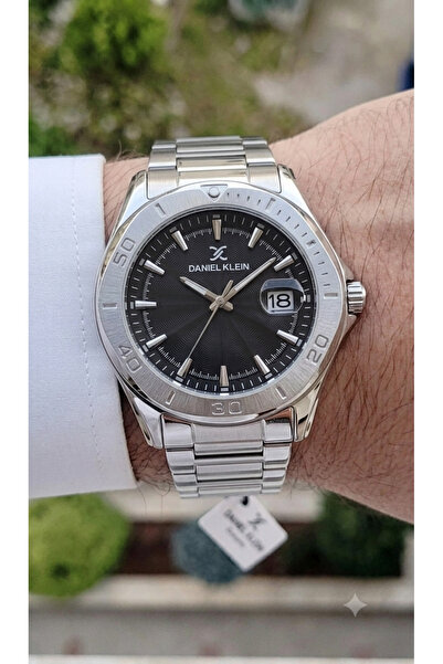 Daniel Klein Stainless Steel Band, Calendar Men's Wristwatch with 2 Years War...
