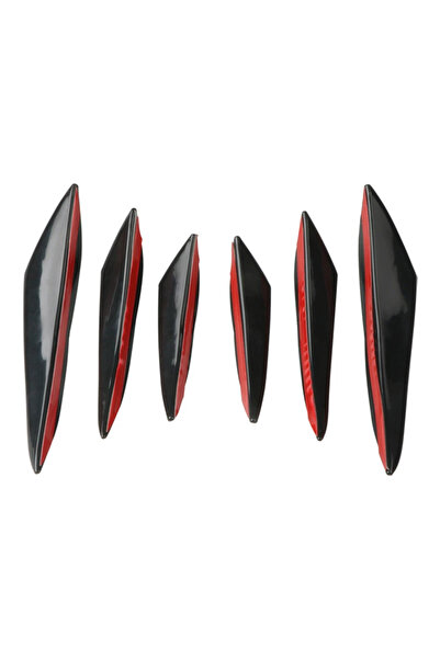 Choice1 6pieces black 4 / 6pcs Car Front Bumper Lip Protector Universal Rear ...
