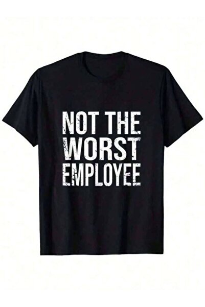 LİNA06 تي شيرت مطبوع عليه Not Worst Employee - قميص مضحك للمرح في المكتب للرج...