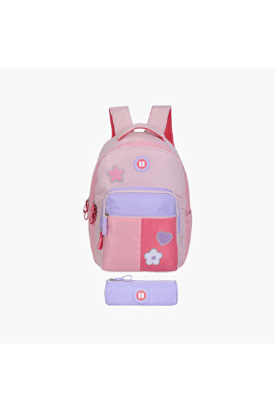 Pause 2-Piece School Backpack Set for Girls 13+ Years with Laptop Pocket & Pe...