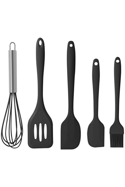 STARSTAR Silicone kitchen utensil set of 5, heat resistant and scratch resist...
