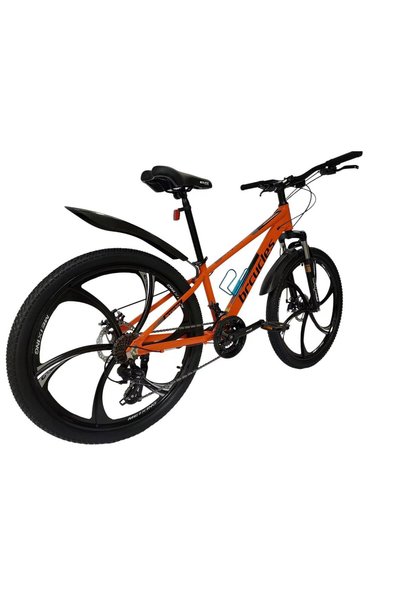 BR CYCLES Bicicletă MTB 24″ BR Tornado A2404, cadru din aluminiu, 21 de viteze, roți din magneziu cu Shimano, portocale