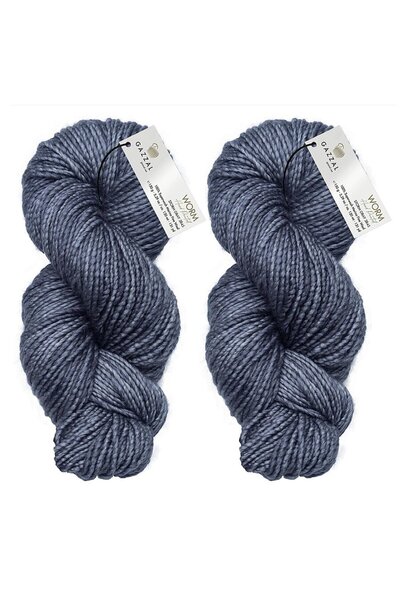 Gazzal Worm 3845, Hand-Dyed, 100% Australian Merino Wool Knitting Yarn, 2 Skeins