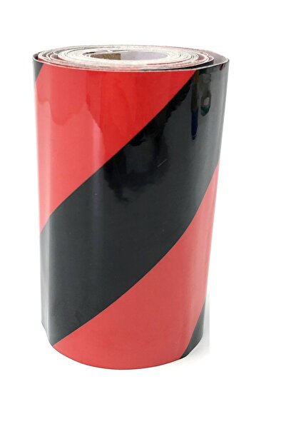 Carub Red Black Tape Crossed 9.2cm X 5 Meters Ribbon