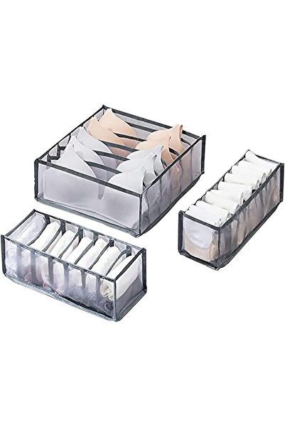 Tazweeq Underwear Organizer, 3 Set Foldable Bra Underwear Organizer Drawer Di...