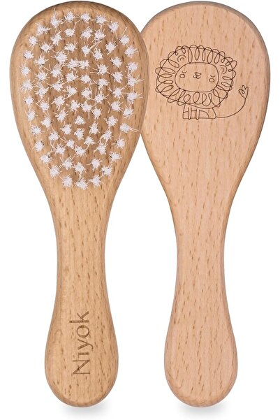 Niyok ® Baby Brush • Extra Soft Baby Hair Brush Made of Beech Wood with Nylon...