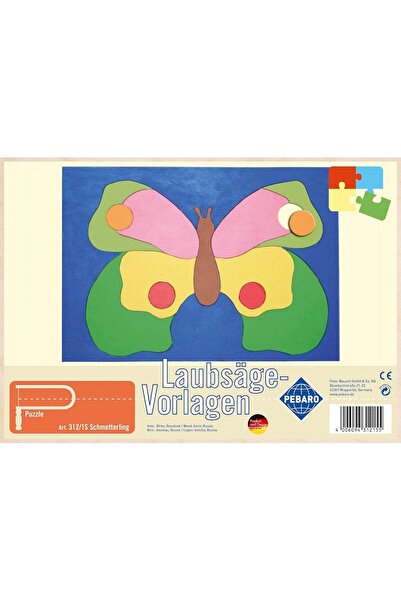 Pebaro 312/1S, Sablon din lemn, fluture, pentru traforaj, dimensiunea A4