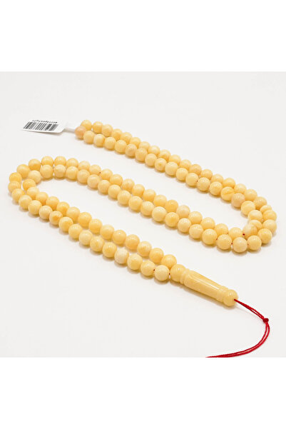 Generic Brand Kaliningrad Amber Bead Strand – 108 Beads 6.5×7mm Creamy Ivory ...