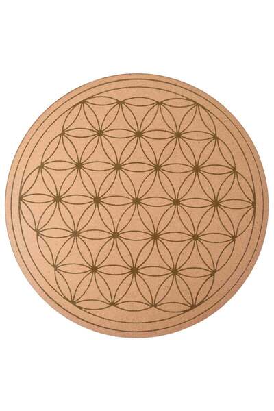 craftmystic Πλάκα από Κόντρα Πλακέ για Κρύσταλλα με Σχέδιο Λουλούδι της Ζωής ...