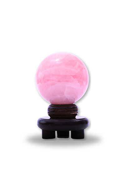 craftmystic Sfera 80 mm din Cuart Roz cu Suport - Promoveaza Iubirea si Armonia