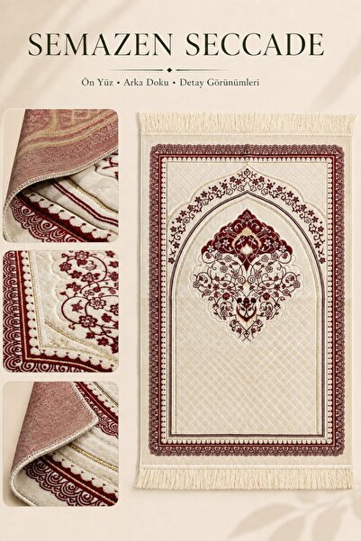 İlkbenaldim Semazen Seccade Lined Velvet Soft Textured Hajj Umrah Gift Prayer...