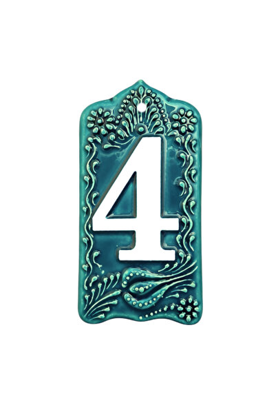 Yılmazel Decorative Handmade Ceramic Door Number and Number Marker (Screw Hol...