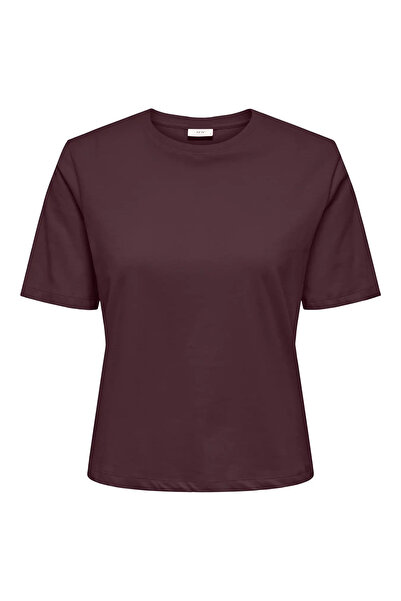 JDY Women's Jdyrex Crew Neck 100% Cotton T-Shirt 15344612 Plum