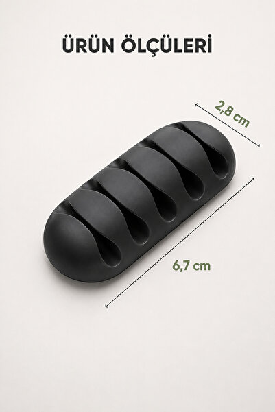 Otaru 1 Adet Bilgisayar Kablo Düzenleyici Yapışkanlı Masa Altı USB Şarj Kablosu Tutucu Organizer Aparat