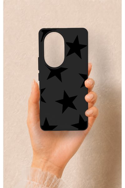 Vip Case Honor 200 Pro 5g Compatible Black Star Pattern Silicone Case