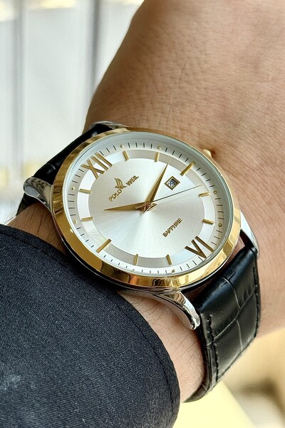 Polo Weil Pl002M Leather Men's Wristwatch with Strap