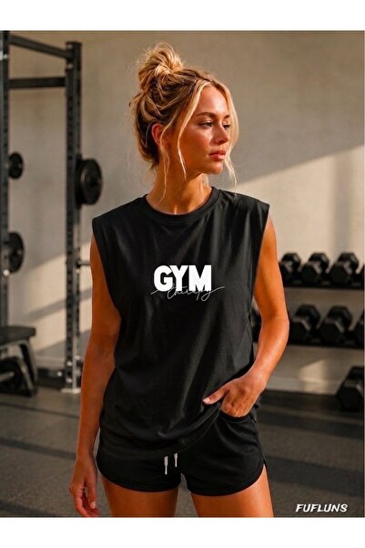 FUFLUNS Gym Women's Regular Fit Crew Neck Sports Sleeveless T-Shirt