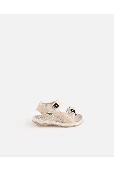 REDTAG Boys Beige Rubber Patch Flat Sandals