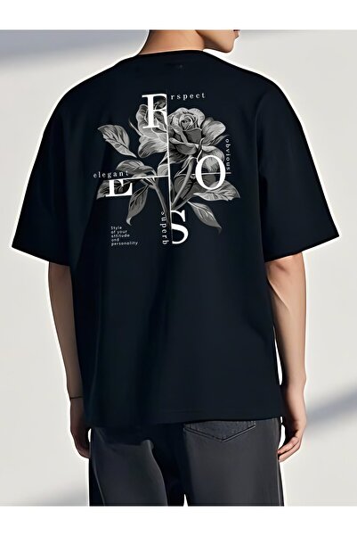 Generic Brand Elegant Roses with Letters Design,crew neck,short sleeve,everyd...