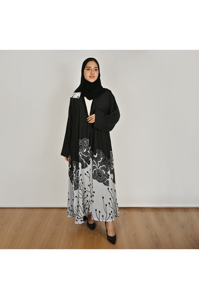 HAWRAA ABAYA Women's Wrap Abaya with Summer Fabric and Silk Interlayering wit...