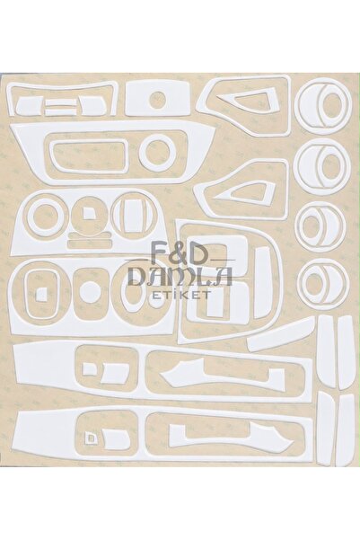 FD Damla Etiket Fiat Fiorino Dashboard Console Trim Front Chest Mahogany Fini...