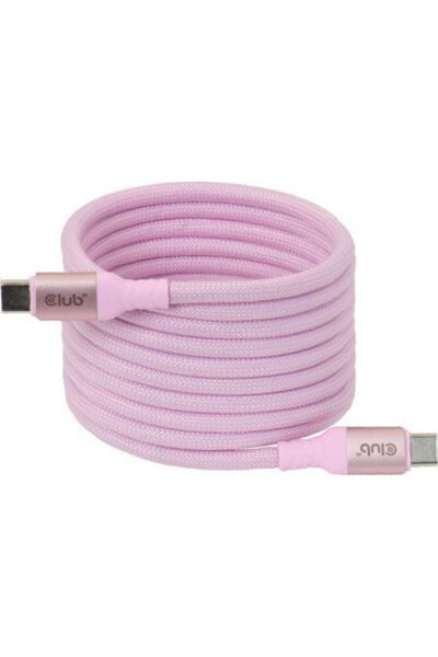 Other Καλώδιο Club3D USB 2.0 USB-C Αρσενικό σε USB-C 240W PD Ροζ 2μ