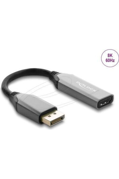 DELOCK Μετατροπέας 64366 Ενεργός Προσαρμογέας Displayport 1.4 σε HDMI με Λειτ...