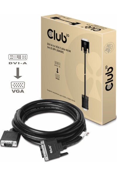 Other Club3D 3μ Καλώδιο DVI-A αρσενικό σε VGA αρσενικό Μαύρο (CAC-1243)