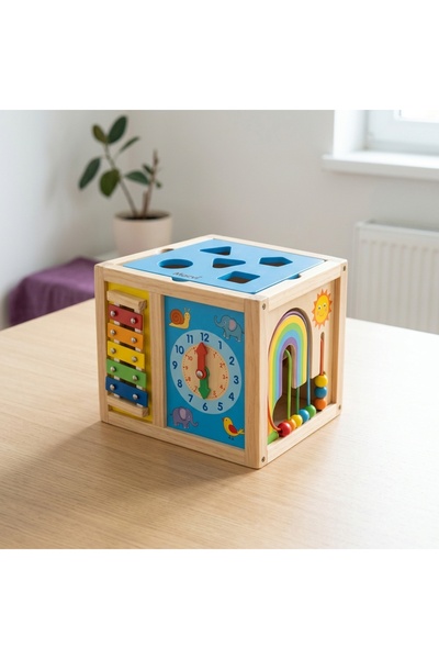 DeaL Cub interactiv Montessori 6 în 1 — Dezvoltare motorie și cognitivă 🎉 🔍