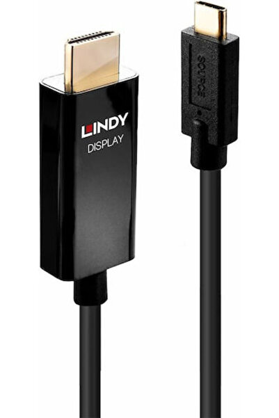 LİNDY Καλώδιο HDMI αρσενικό - USB-C αρσενικό 2μ Μαύρο Κωδικός: 43292
