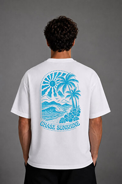 VSRN Μπλουζάκι Chase Sunshine με σχέδιο, λευκό, με στάμπα στην πλάτη, σε over...