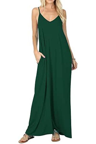 GENERAL Iandroiy Women's Summer Casual Plain Flowy Swimwear Cover Up Loose Be...