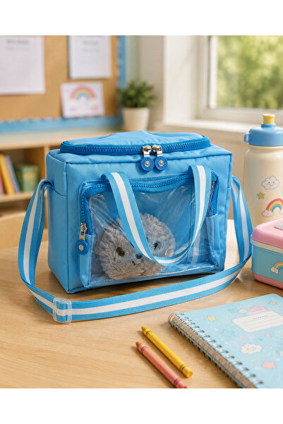 Probag حقيبة غداء مدرسية حرارية للأطفال |   حقيبة غداء بحزام كتف مع جيوب شفاف...