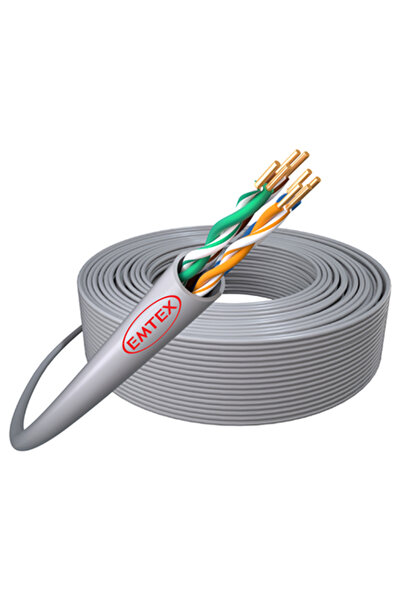 Emtex Pure Copper CAT5e UTP Ethernet Cable 24AWG, 305m Roll
