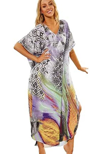 YouKD Women's Long Kaftan Maxi Bohemian Dress Beach Coverup Robe Roomy Kimono...