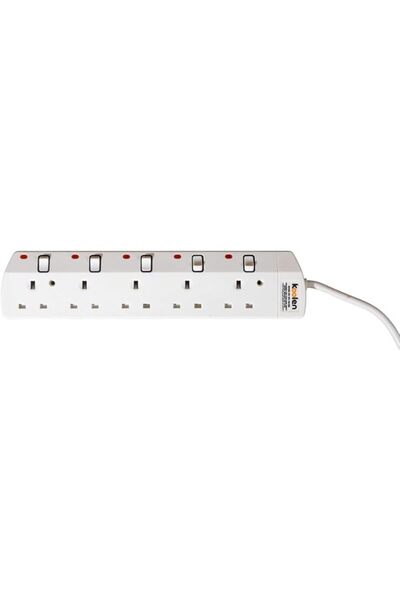 GENERAL Koolen Socket 5 Outlets, 5 Meter Cable, White