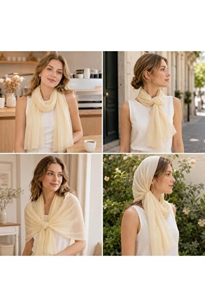 YOUR SMİLE for Women Lightweight Breathable Solid Color Soft Chiffon Long Fas...