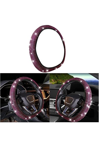 LoyaForba Car Bling Rhinestones Steering Wheel Cover with Sparkling Crystal D...