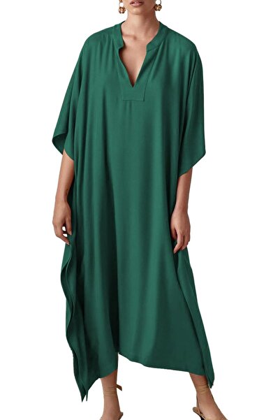 Bsubseach Women Embroidery Short Sleeve Bikini Swimsuit Cover Up Side Split B...